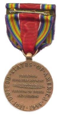 WWII Victory Medal Reverse